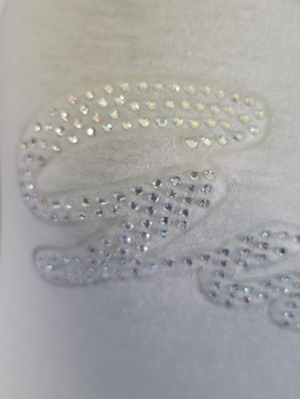 Guess White Tank Top with Rhinestone Script Logo - Picture 4 of 5